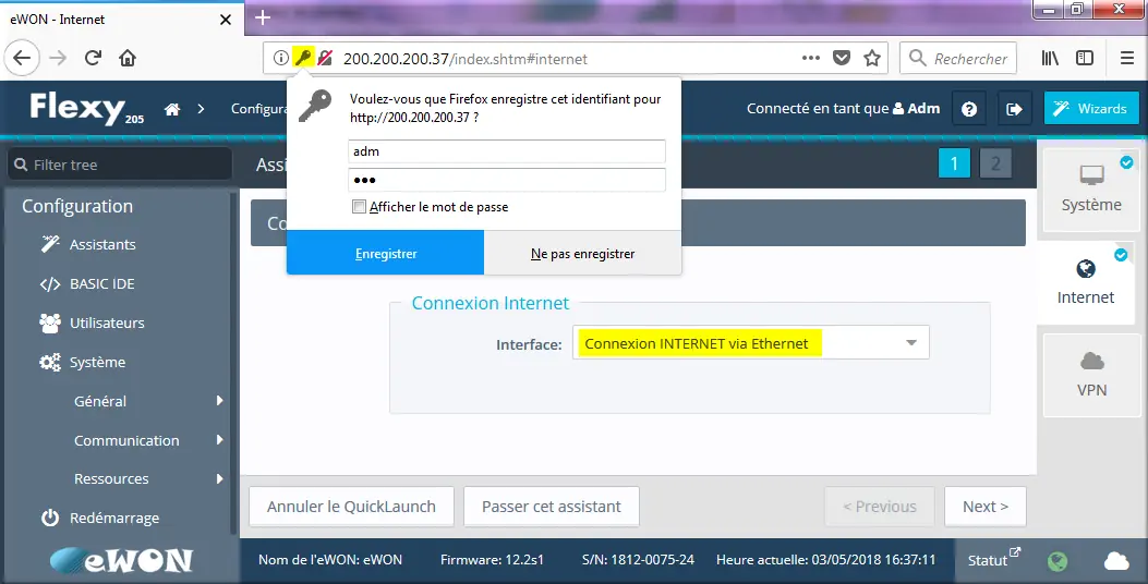 Flexy FireFox Enregistrer identifiant